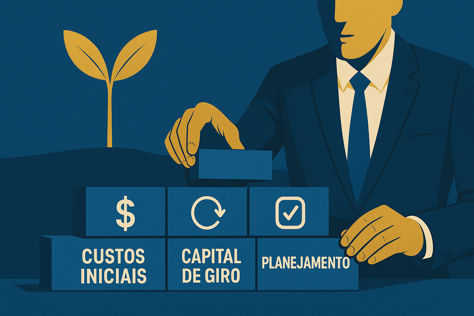 Mãos construindo a base de uma empresa, simbolizando o capital social para abrir empresa.