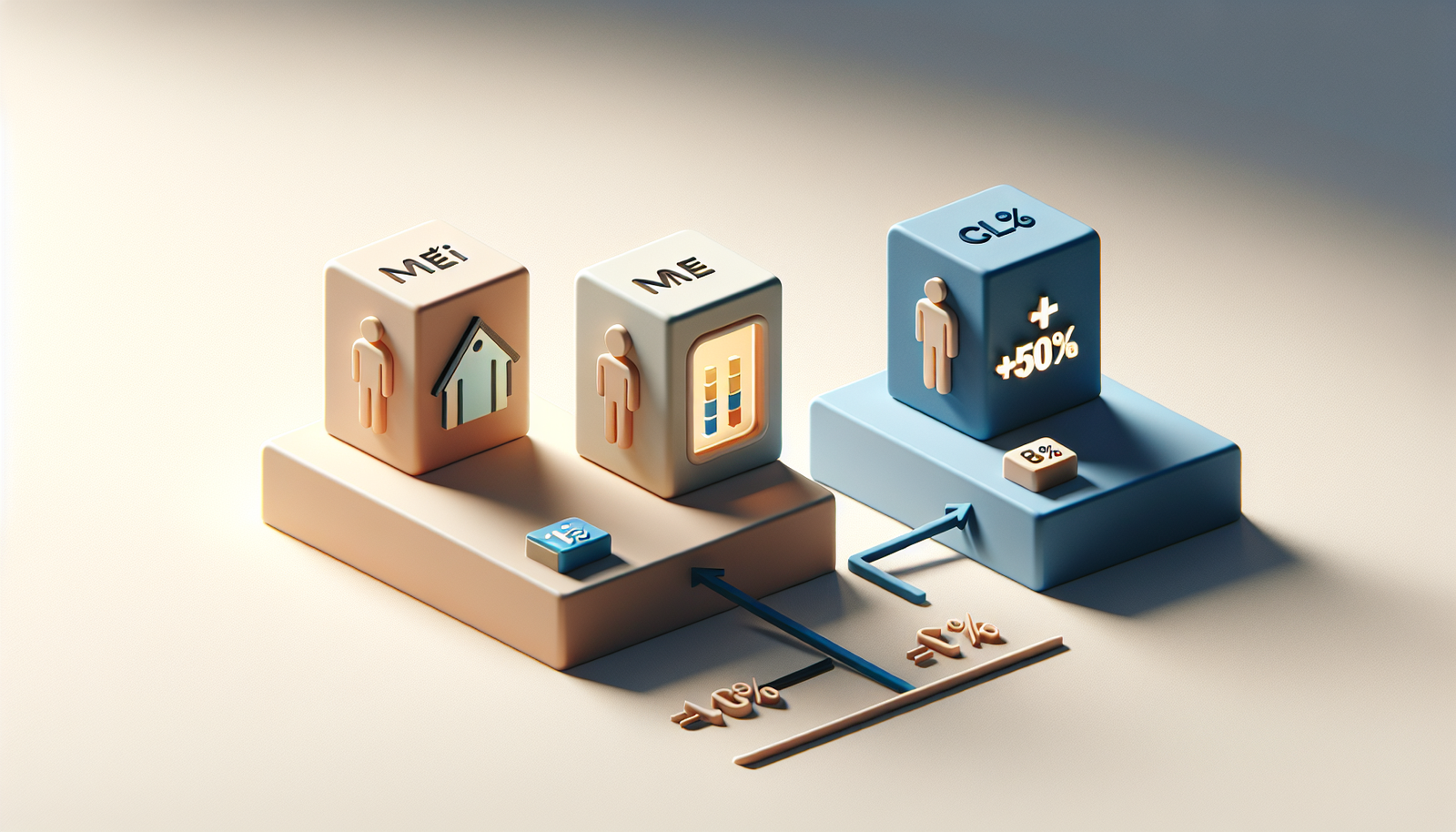 Gráfico comparando quanto custa para registrar um funcionário MEI (11% de encargos) versus o custo de um funcionário CLT no Simples Nacional (PME).