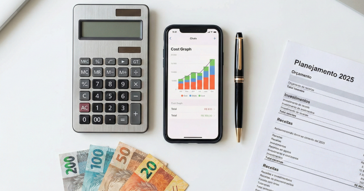 Calculadora e planejamento financeiro mostrando quanto custa abrir empresa em SP em 2025.